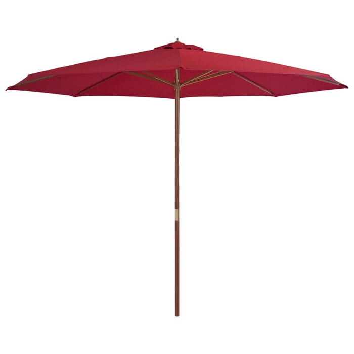 Umbrelă de soare de exterior cu stâlp din lemn, vișiniu, 350 cm - WALTI WALTI