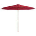 Umbrelă de soare de exterior cu stâlp din lemn, vișiniu, 350 cm - WALTI WALTI