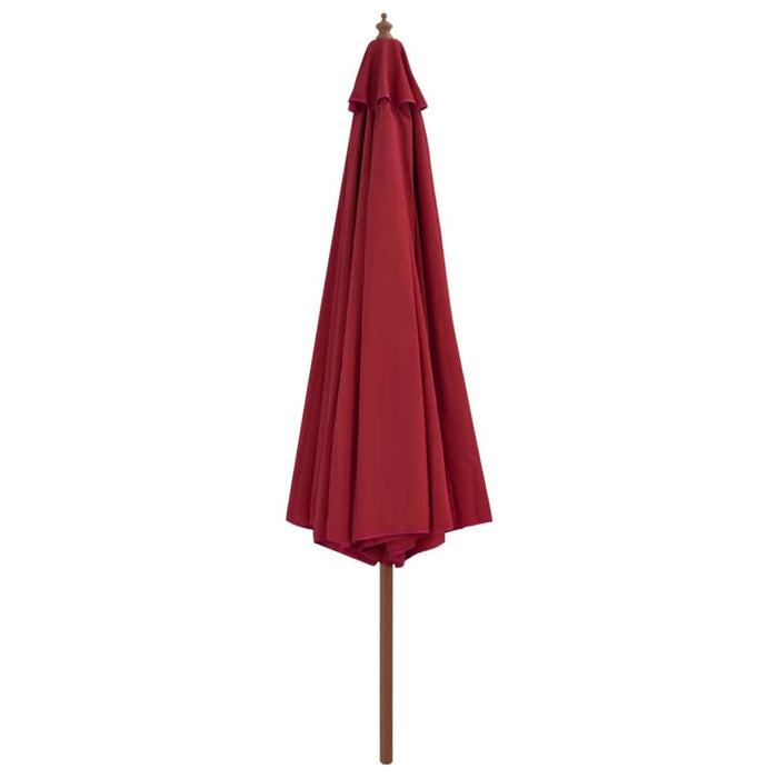 Umbrelă de soare de exterior cu stâlp din lemn, vișiniu, 350 cm - WALTI WALTI