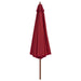 Umbrelă de soare de exterior cu stâlp din lemn, vișiniu, 350 cm - WALTI WALTI