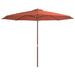 Umbrelă de soare de exterior, stâlp lemn, cărămiziu, 350 cm - WALTI WALTI