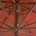 Umbrelă de soare de exterior, stâlp lemn, cărămiziu, 350 cm - WALTI WALTI
