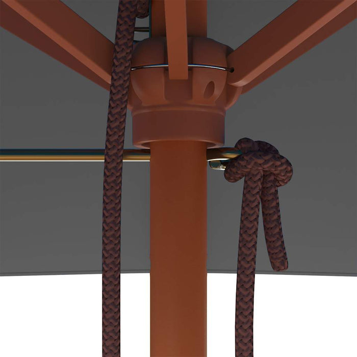 Umbrelă de soare, exterior, stâlp lemn, 150x200 cm, antracit - WALTI WALTI