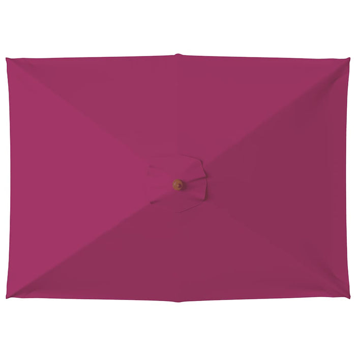 Umbrelă de soare de exterior, stâlp lemn, 150x200 cm roșu bordo - WALTI WALTI