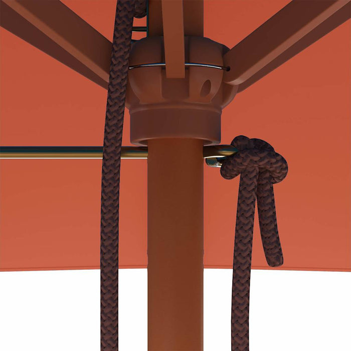 Umbrelă de soare de exterior, stâlp lemn, 150x200 cm, teracotă - WALTI WALTI