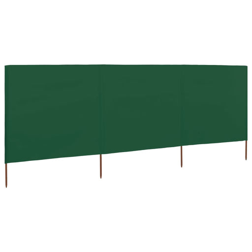 Paravan anti-vânt cu 3 panouri, verde, 400x120 cm, textil - WALTI WALTI
