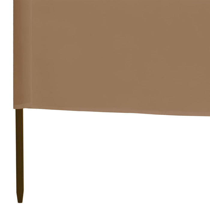 Paravan anti-vânt cu 3 panouri, gri taupe, 400x120 cm, textil - WALTI WALTI