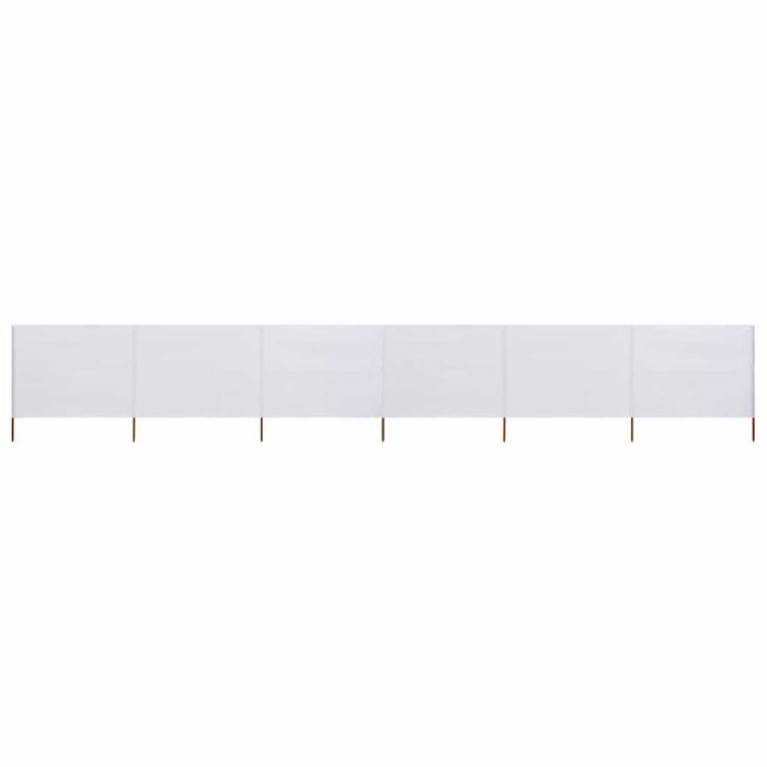 Paravan anti-vânt cu 6 panouri, alb, 800 x 80 cm, textil - WALTI WALTI