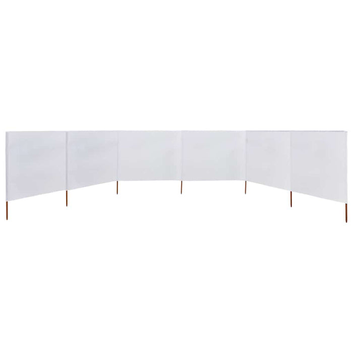 Paravan anti-vânt cu 6 panouri, alb, 800 x 80 cm, textil - WALTI WALTI