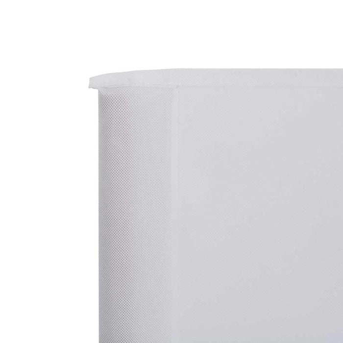 Paravan anti-vânt cu 6 panouri, alb, 800 x 80 cm, textil - WALTI WALTI