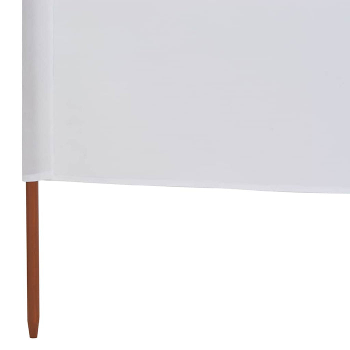 Paravan anti-vânt cu 6 panouri, alb, 800 x 80 cm, textil - WALTI WALTI