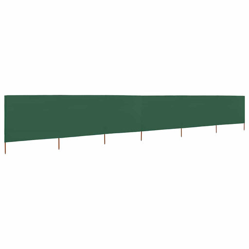 Paravan anti-vânt cu 6 panouri, verde, 800 x 80 cm, textil - WALTI WALTI