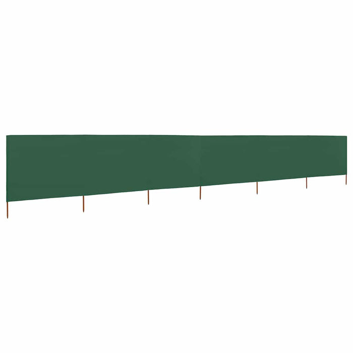 Paravan anti-vânt cu 6 panouri, verde, 800 x 80 cm, textil - WALTI WALTI