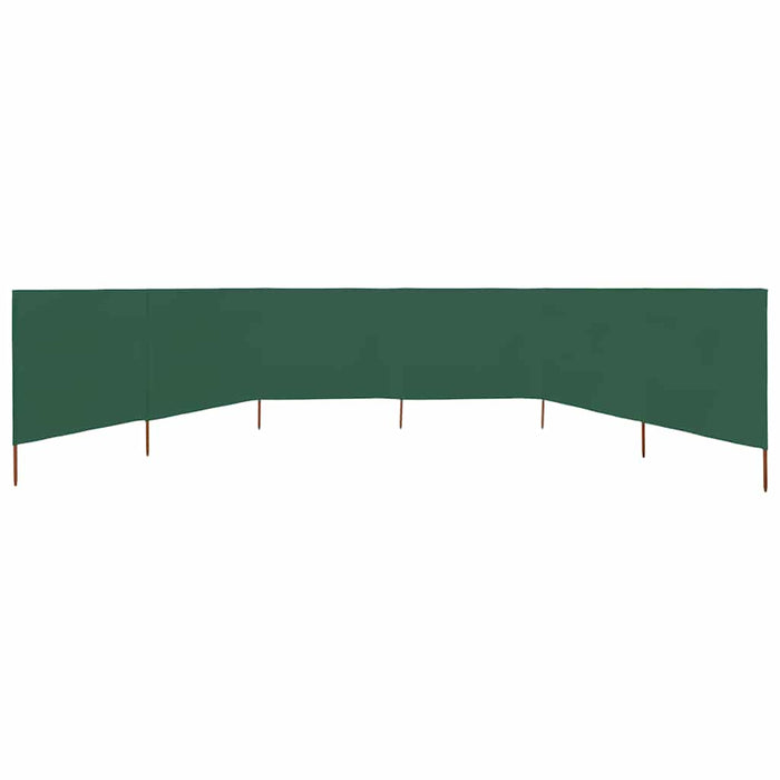Paravan anti-vânt cu 6 panouri, verde, 800 x 80 cm, textil - WALTI WALTI