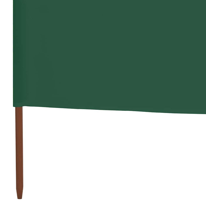 Paravan anti-vânt cu 6 panouri, verde, 800 x 80 cm, textil - WALTI WALTI