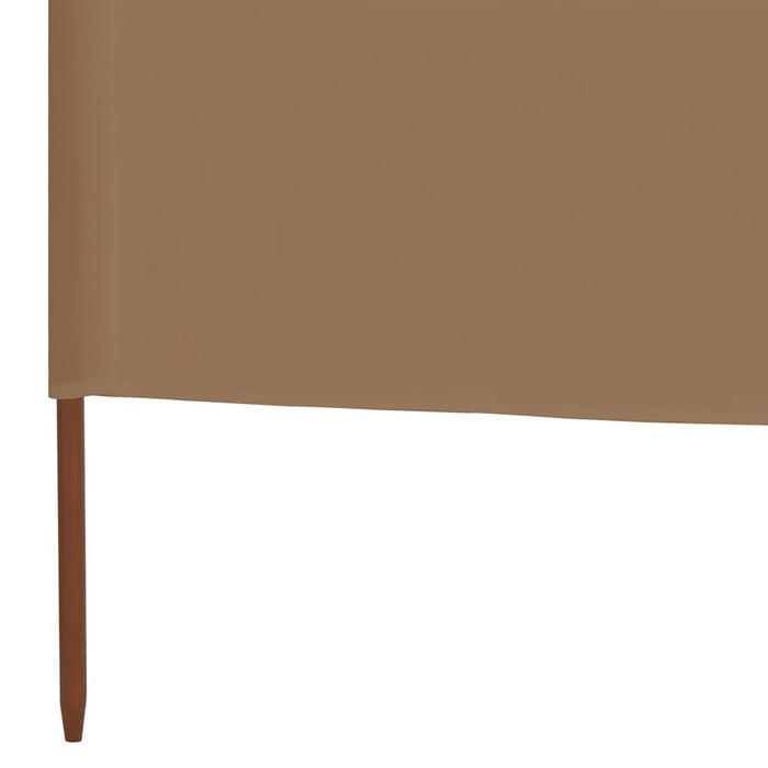 Paravan anti-vânt cu 6 panouri, gri taupe, 800x80 cm, textil - WALTI WALTI