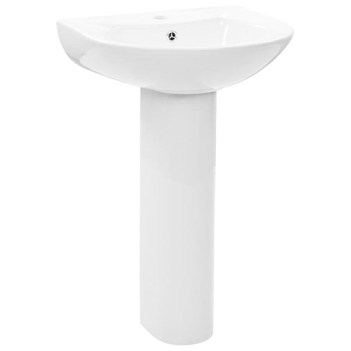 Chiuvetă de baie cu piedestal, alb, 520x440x190 mm, ceramică - WALTI WALTI