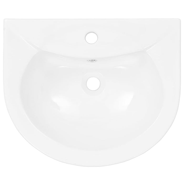 Chiuvetă de baie cu piedestal, alb, 520x440x190 mm, ceramică - WALTI WALTI