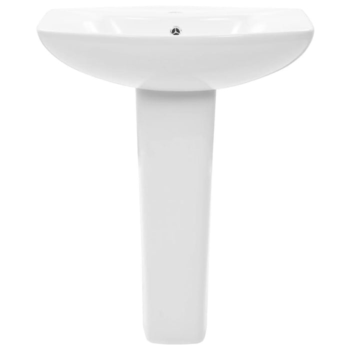 Lavoar cu piedestal, alb, 650 x 520 x 200 mm, ceramică - WALTI WALTI