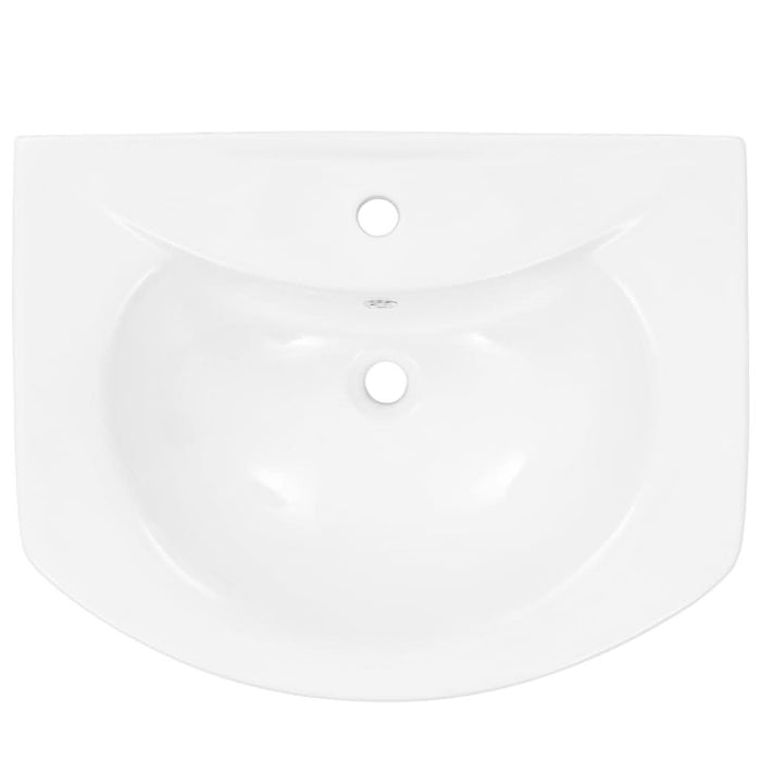 Lavoar cu piedestal, alb, 650 x 520 x 200 mm, ceramică - WALTI WALTI