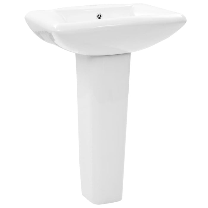 Lavoar cu piedestal, alb, 580 x 470 x 200 mm, ceramică - WALTI WALTI