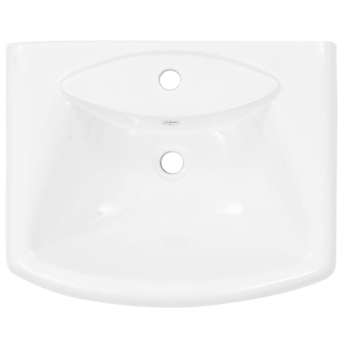 Lavoar cu piedestal, alb, 580 x 470 x 200 mm, ceramică - WALTI WALTI