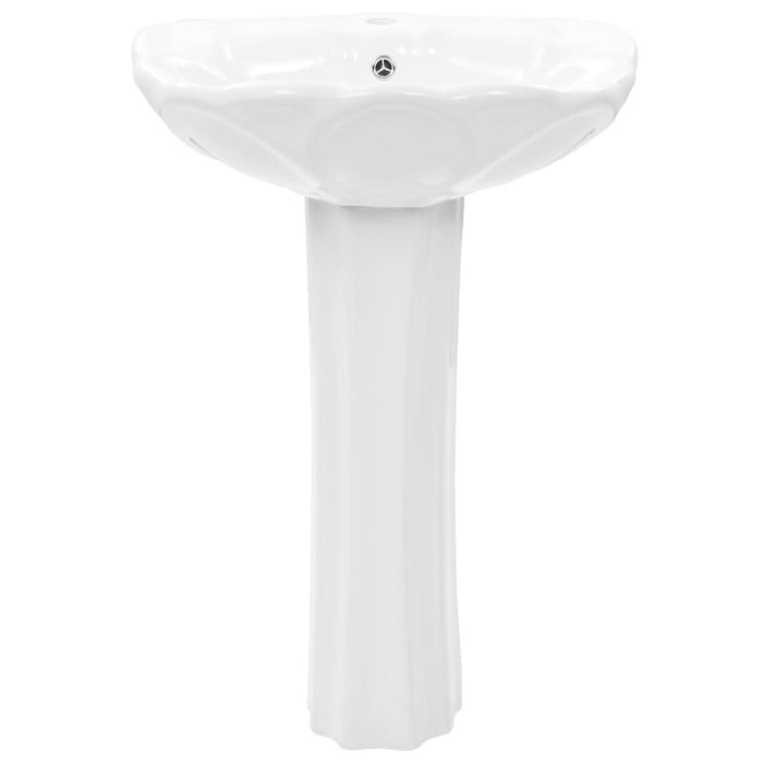 Lavoar cu piedestal, alb, 580 x 510 x 200 mm, ceramică - WALTI WALTI