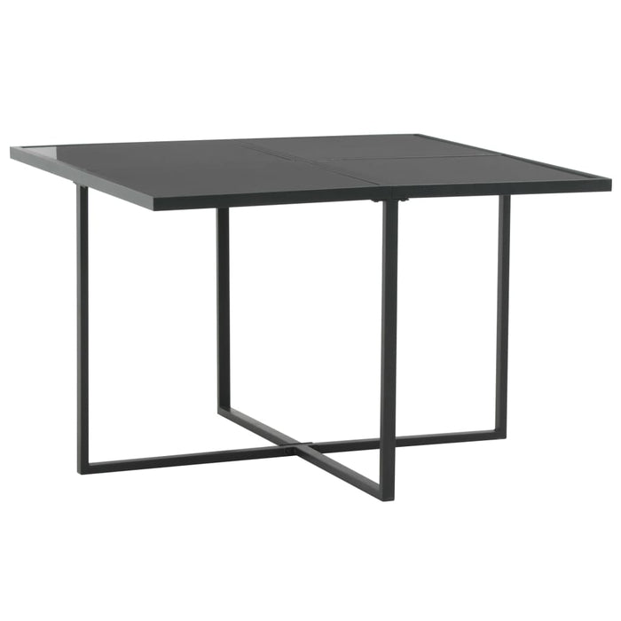 Set mobilier de exterior cu perne, 5 piese, negru, poliratan WALTI