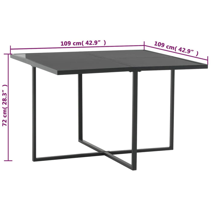 Set mobilier de exterior cu perne, 5 piese, negru, poliratan WALTI