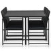 Set mobilier de exterior cu perne, 7 piese, negru, poliratan - WALTI WALTI