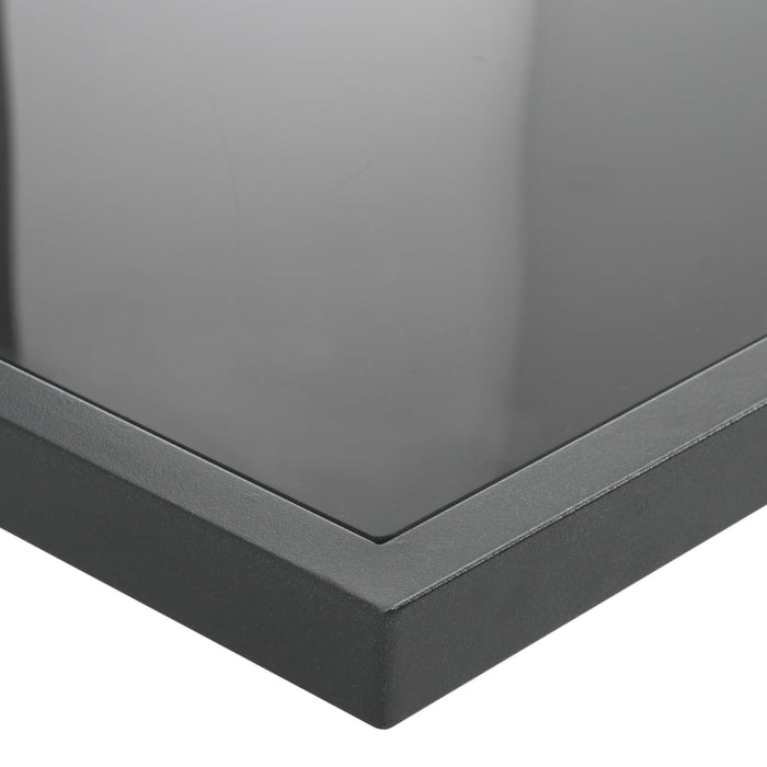 Set mobilier de exterior cu perne, 7 piese, negru, poliratan - WALTI WALTI