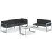 Set mobilier de grădină cu perne 3 piese negru aluminiu - WALTI WALTI