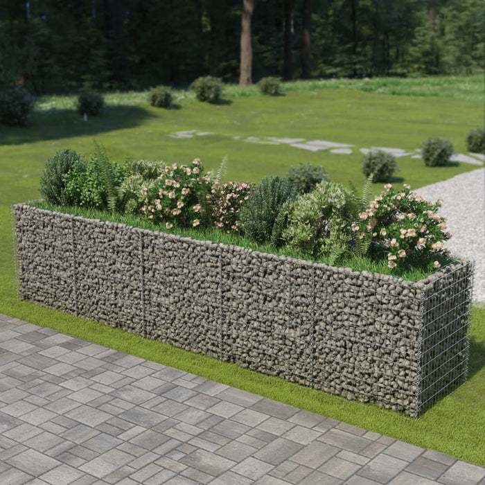 Strat înălțat gabion, 450 x 90 x 100 cm, oțel galvanizat - WALTI WALTI