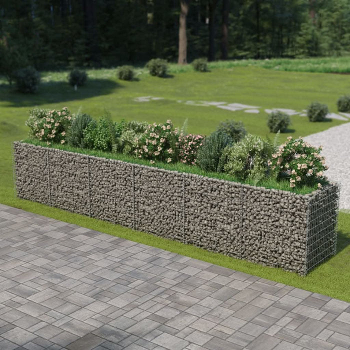 Strat înălțat gabion, 540 x 90 x 100 cm, oțel galvanizat - WALTI WALTI