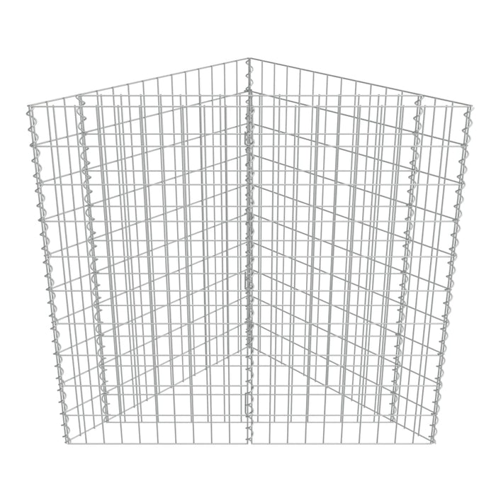 Strat înălțat gabion, 75x75x100 cm, oțel galvanizat WALTI