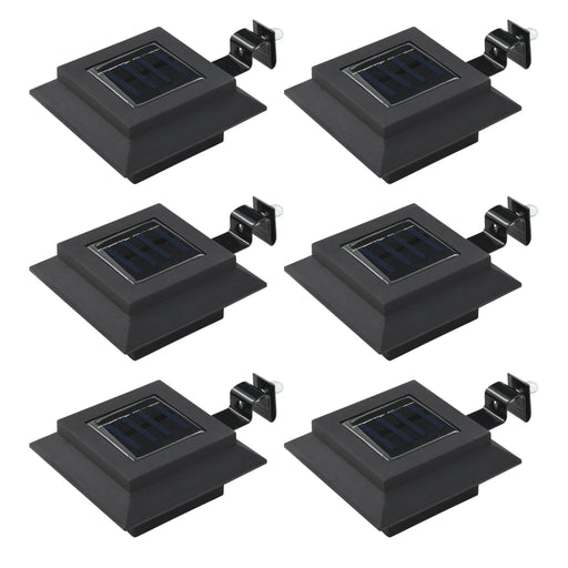 Lămpi solare de exterior cu LED, 6 buc, negru, 12 cm, pătrat - WALTI WALTI