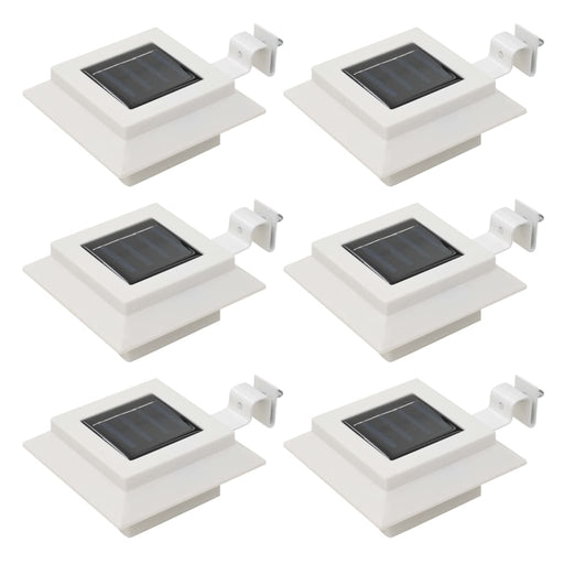 Lămpi solare de exterior cu LED, 6 buc, alb, 12 cm, pătrat - WALTI WALTI
