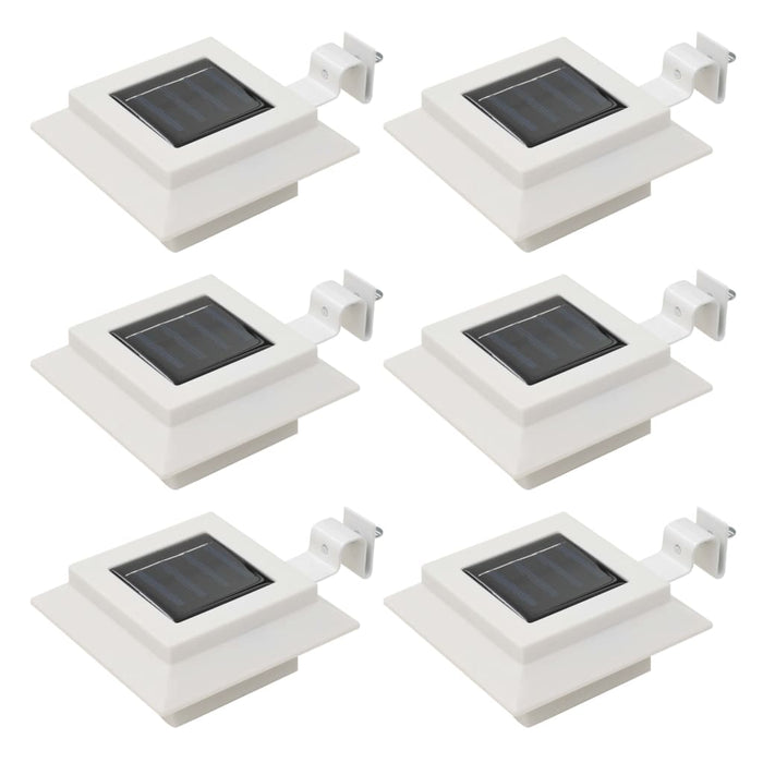 Lămpi solare de exterior cu LED, 6 buc, alb, 12 cm, pătrat - WALTI WALTI