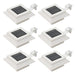 Lămpi solare de exterior cu LED, 6 buc, alb, 12 cm, pătrat - WALTI WALTI