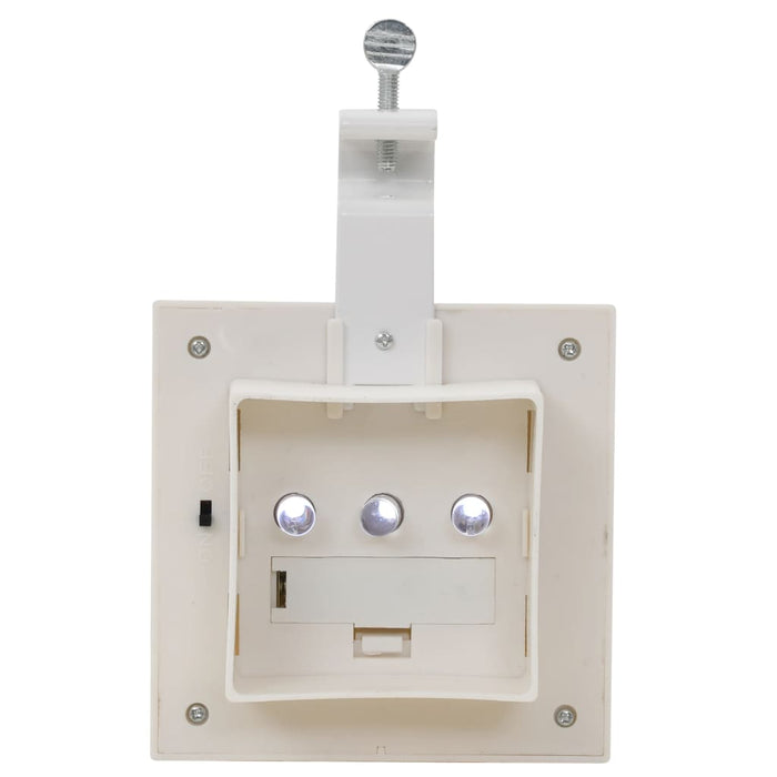 Lămpi solare de exterior cu LED, 6 buc, alb, 12 cm, pătrat - WALTI WALTI