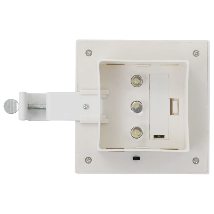 Lămpi solare de exterior cu LED, 6 buc, alb, 12 cm, pătrat - WALTI WALTI