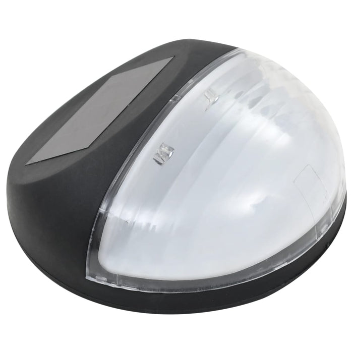 Lămpi solare de exterior cu LED-uri, 12 buc., negru, rotund - WALTI WALTI