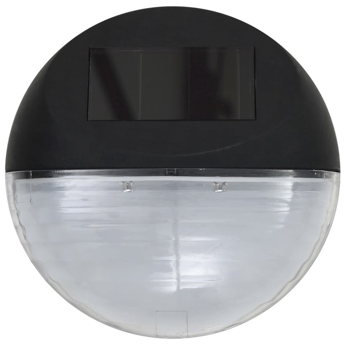 Lămpi solare de exterior cu LED-uri, 12 buc., negru, rotund - WALTI WALTI