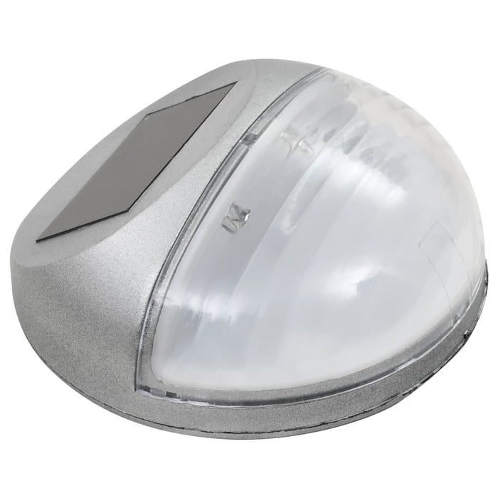Lămpi solare de exterior cu LED-uri, 12 buc., argintiu, rotund - WALTI WALTI