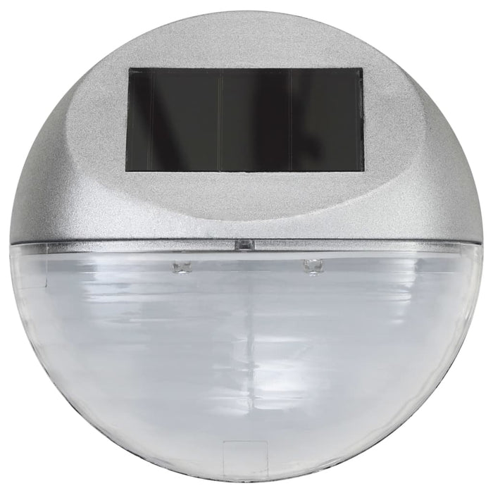 Lămpi solare de exterior cu LED-uri, 12 buc., argintiu, rotund - WALTI WALTI