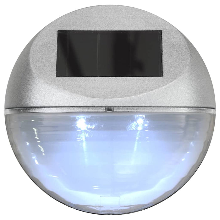 Lămpi solare de exterior cu LED-uri, 12 buc., argintiu, rotund - WALTI WALTI