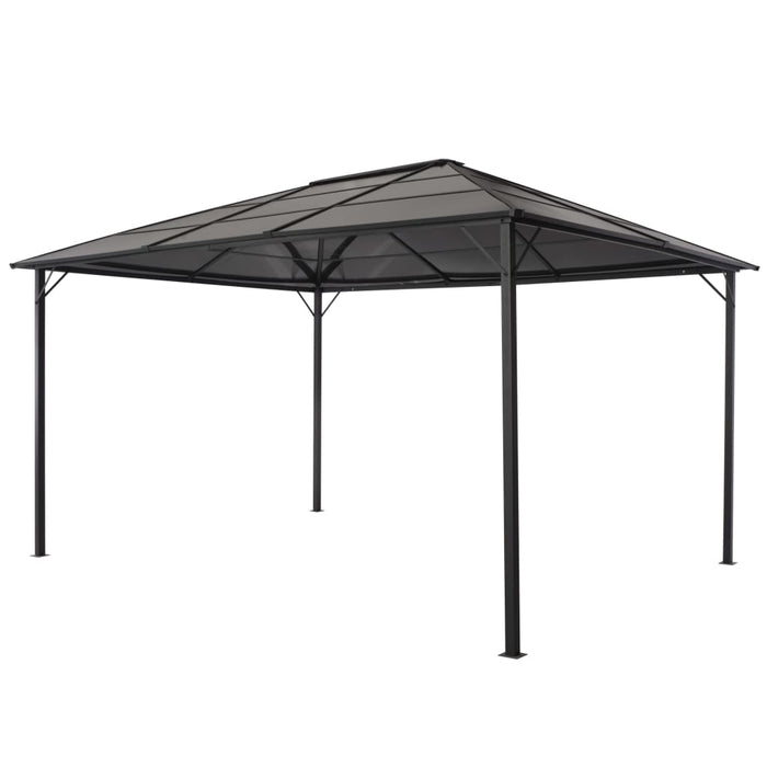 Pavilion cu acoperiș, negru, 4 x 3 x 2,6 m, aluminiu - WALTI WALTI