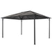 Pavilion cu acoperiș, negru, 4 x 3 x 2,6 m, aluminiu - WALTI WALTI