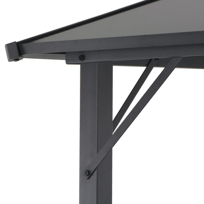 Pavilion cu acoperiș, negru, 4 x 3 x 2,6 m, aluminiu - WALTI WALTI