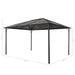 Pavilion cu acoperiș, negru, 4 x 3 x 2,6 m, aluminiu - WALTI WALTI
